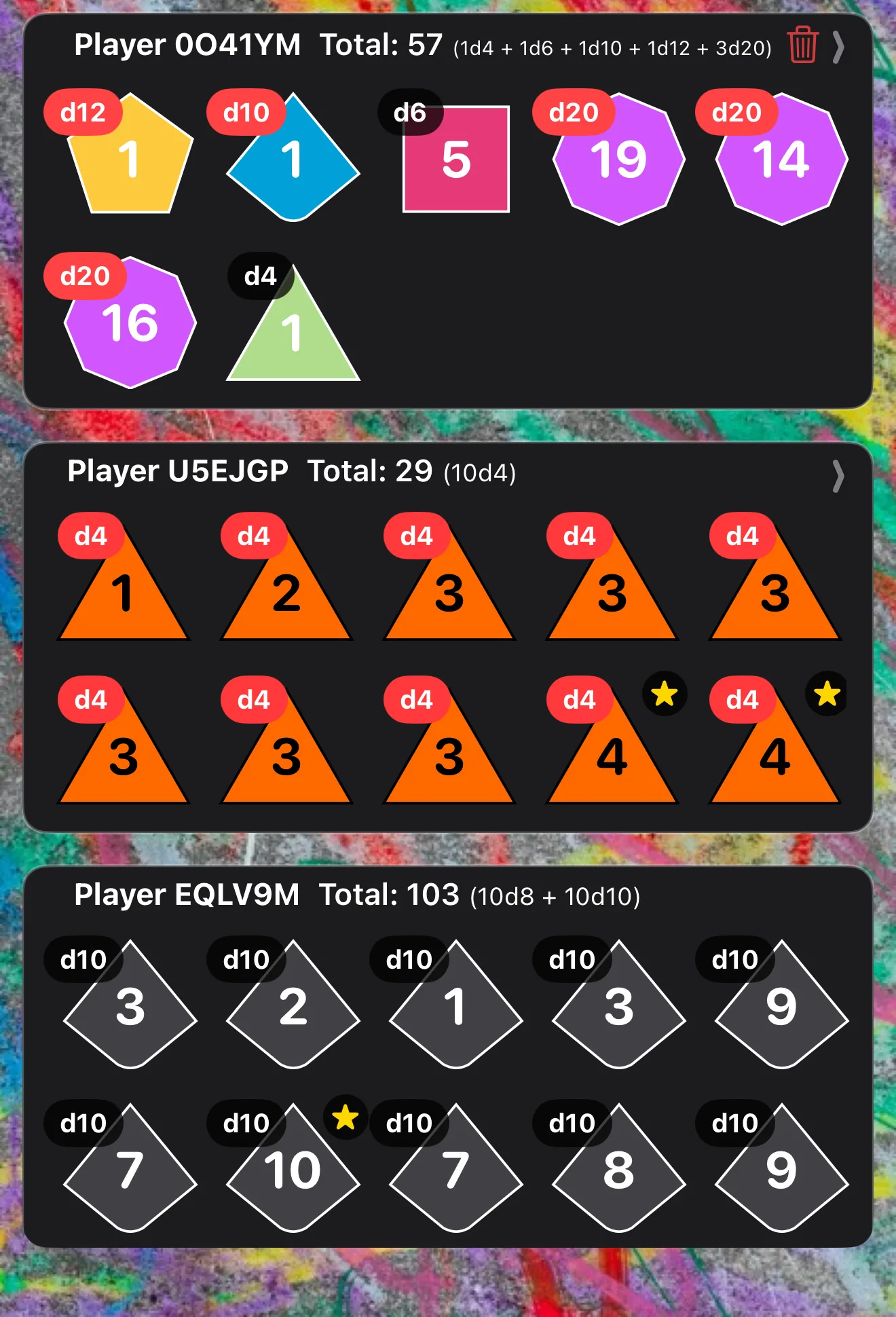 Local Dice App Dice Tray Interface Showcase